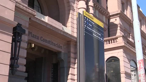 Argentina's train strike started, and there are long lines at bus stops in B... Stock Footage 280571065