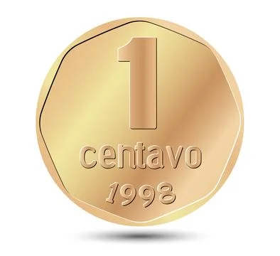 Argentine 1 centavo coin. Vector illustration.	 Stock Illustration