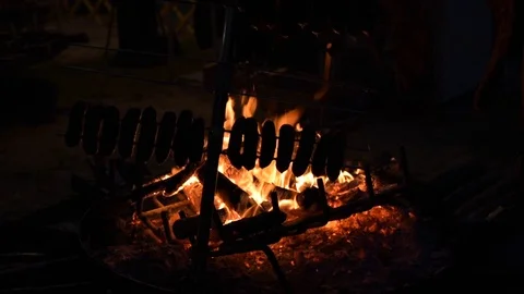 Argentine cooking method Stock Footage 91578832