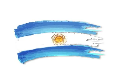 Argentine flag drawing Stock Illustration