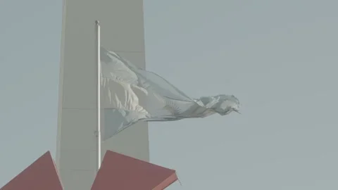 An Argentine flag flying in Buenos Aires, Argentina Stock-Footage 345138264