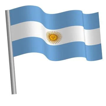 Argentine flag waving Stock Illustration