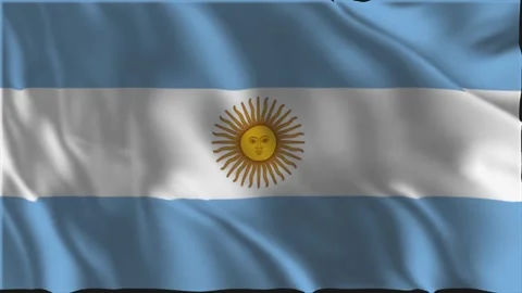 Argentine flag waving slowly Stock Footage 334892715