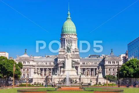 Argentine National Congress Palace Stock Photos
