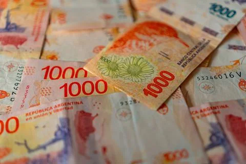Argentine Pesos Stock Photos