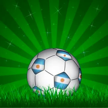 Argentine soccer ball, vector Stock Illustration