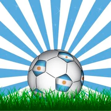 Argentine soccer ball, vector Stock Illustration