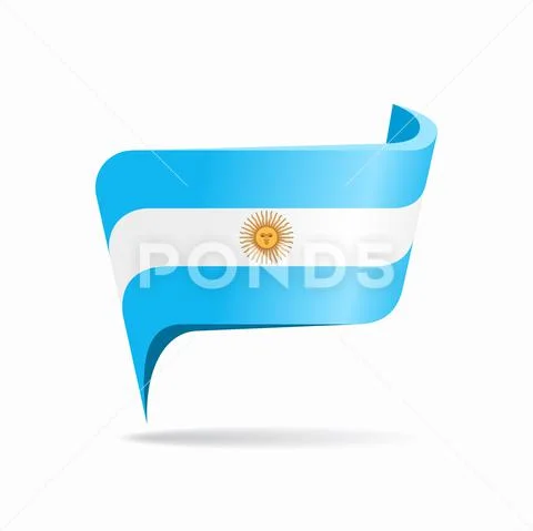 Argentinean flag map pointer layout. Vector illustration. Ilustraciones de archivo