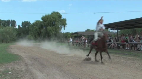 Argentinean Gauchos Stock Footage 663388