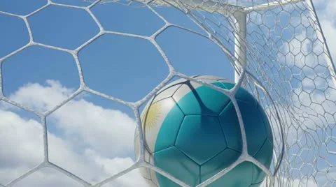 Argentinian ball scores with sky background Video stock 21925166