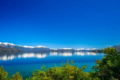 Argentinian blue lakes Stock Photos