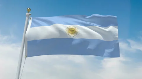 Argentinian flag in 4k Stock Footage 62439071