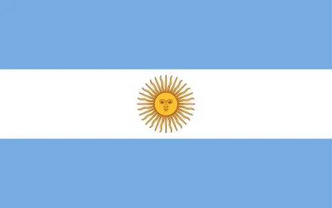 Argentinian flag, flat layout, vector illustration Ilustración de archivo