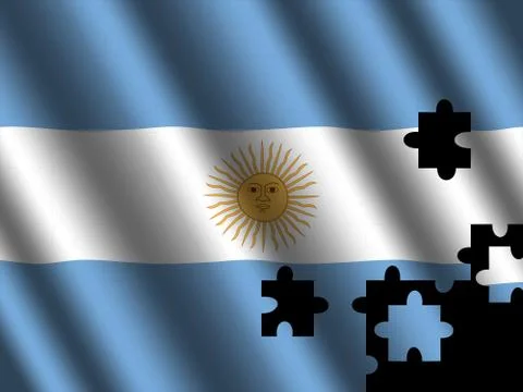 Argentinian flag jigsaw Stock Illustration