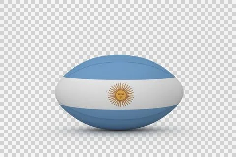 Argentinian flag rugby ball Stock Illustration