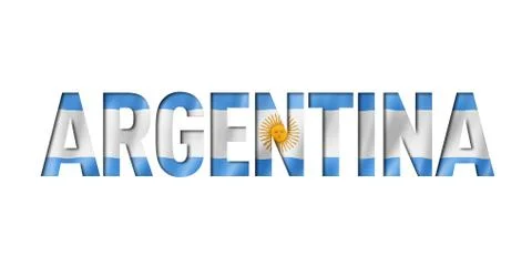 Argentinian flag text font Stock Illustration