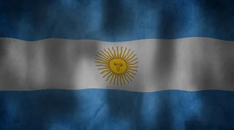 Argentinian flag waving HD Stock Footage 36591103