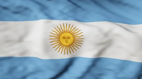 The Argentinian flag waving in the wind Stock Footage 88400041