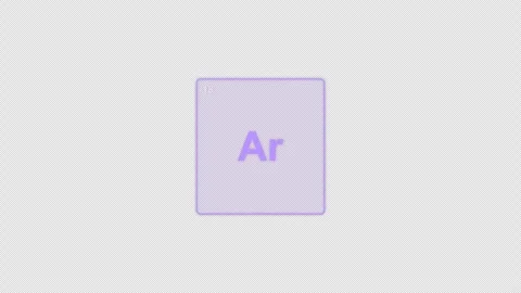 Argon Ar Periodic Table Element Tile Clean No Text Animation Video Overlay Alpha Видео 339371325