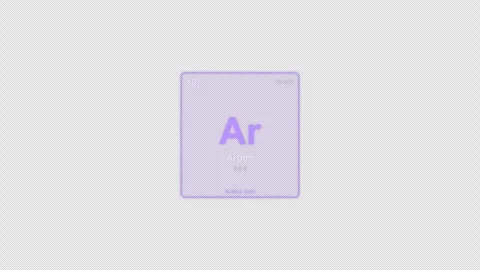 Argon Ar Periodic Table Element Tile Labeled Animation Video Overlay Alpha 4K 動画素材 339371336