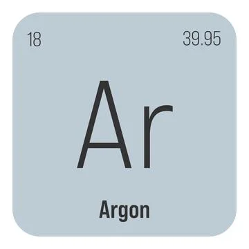 Argon, Ar, periodic table element Ilustración de archivo