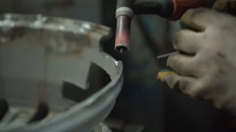 Argon car disk welding Vídeo Stock 101543846