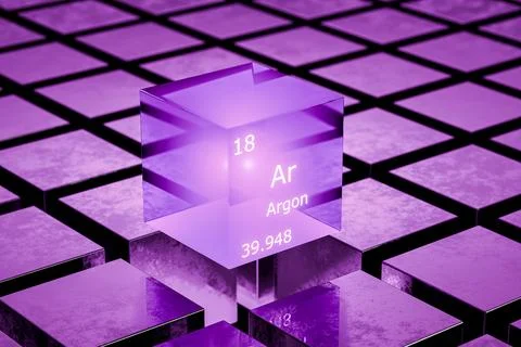 Argon is an element on the periodic table. Argon gas is a periodic table elem Stock Illustration