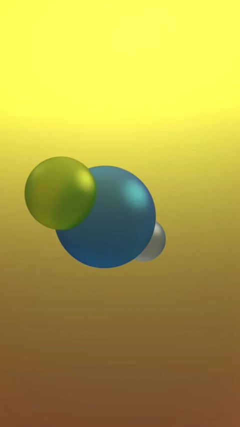 Argon Gas Molecules in Microscopic World - Vertical Vídeos de archivo 343032069