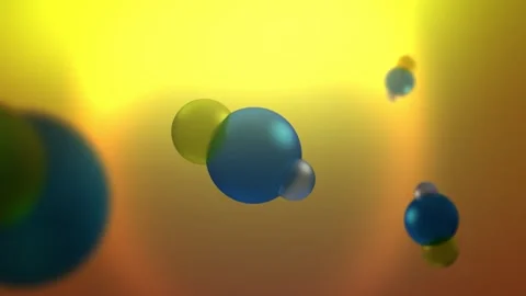 Argon Gas Molecules in Microscopic World Vídeo Stock 343032070