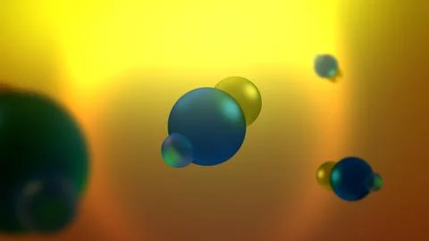 Argon Gas Molecules in Microscopic World0 Illustrazione stock