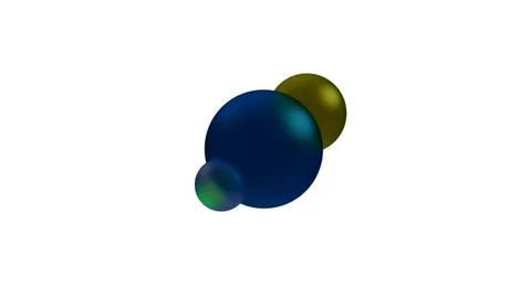 Argon Gas Molecules in white0 Stock Illustration