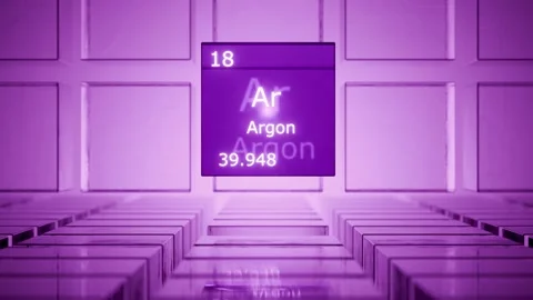 Argon gas is a periodic table element. Stock Footage 329405531