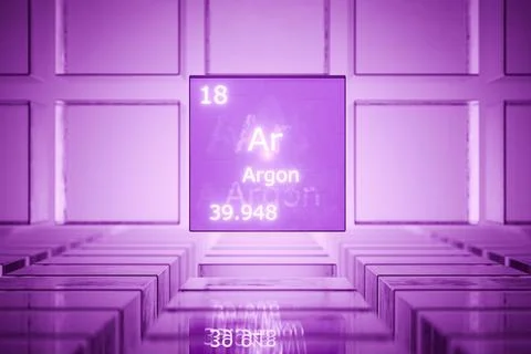 Argon gas is a periodic table element. Argon gas symbol on the periodic tab.. Stock Illustration