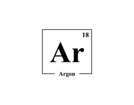Argon icon vector. 18 Ar Argon Stock Illustration