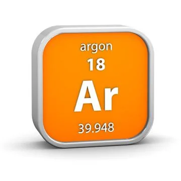 Argon material sign Stock-Fotos