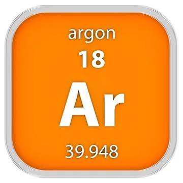 Argon material sign Foto stock