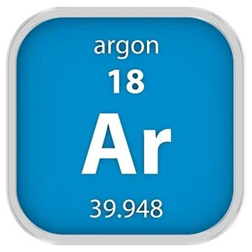 Argon material sign Stock Photos