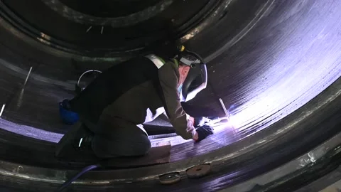 Argon reference on the surface of a chrome vanadium steel part Stock Footage 147413620