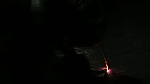 Argon reference on the surface of a chrome vanadium steel part Stock Footage 147413719