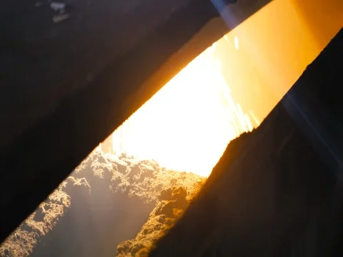 ARGON WELDING. A blacksmith or welder, with his welder, welding steel and iron Stock Footage 77949113