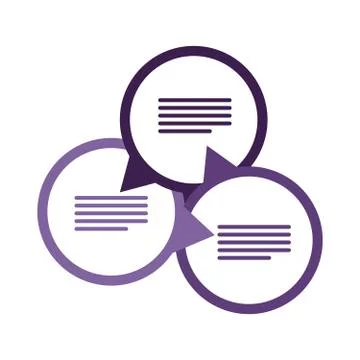 Argue Chat Bubbles Icon Vector Stock Illustration