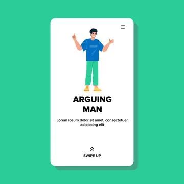Arguing man vector Stock Illustration