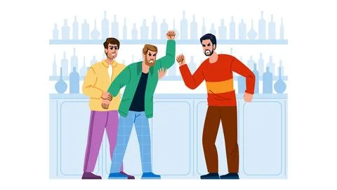 Argument bar conflict vector Stock Illustration
