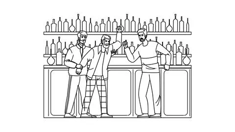 Argument bar conflict vector Stock Illustration