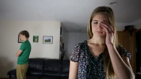 Argument at Home Video stock 8923763