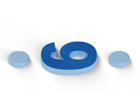 Argument over the numbers 9 and 6 Stock Illustration