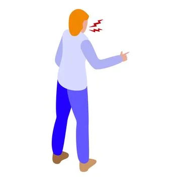 Argument talk icon isometric vector. Stress violence Stock Illustration