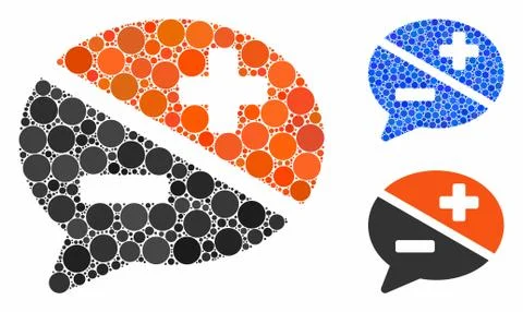 Arguments Composition Icon of Circles Stock Illustration
