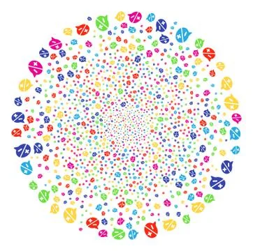 Arguments Explosion Round Cluster Stock Illustration