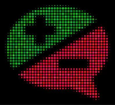 Arguments Halftone Icon Stock Illustration